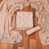 Shimmer Off-white Unstitched Suit